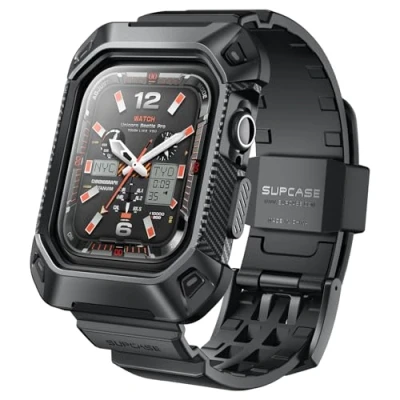 Bild av SUPCASE Watch Band Fodral Kompatibel med Apple Series 10 46mm (2024), [Raptålig] Robust Sportfodral för Män Justerbar Rem iWatch (Svart)