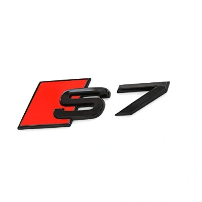 Bild av Audi 4K8071804 bokstäver S7 Tuning Exclusive Black Edition logotyp emblem modellbokstäver svart/röd