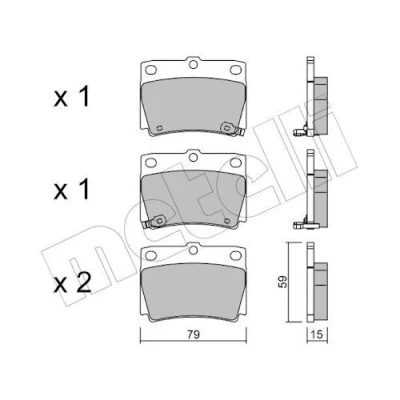 Bild av Bromsbeläggsats, Bakaxel, mitsubishi pajero sport i, ii, 4605A783, MN102626, MR307247, MR307249, MR307415, MR389575, MZ6900