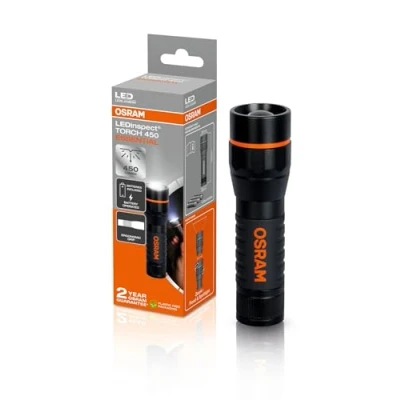 Bild av OSRAM LEDinspect TORCH 450 ESSENTIAL, zoomfunktion, lm ljusstyrka, 6500K, 3 ljuslägen, LED inspektionslampa