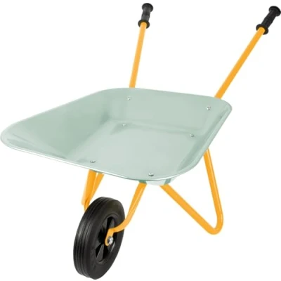 Bild av small foot Tiny Garden metallskottkärra, barnvänlig utomhusleksak trädgårdsleksak för barn från 3 år, 12662