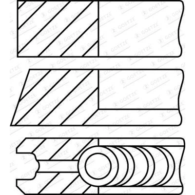 Bild av GOETZE ENGINE 08 430307 00 Jeu De Segments Pistons 80,2 0,5 OPEL: Insignia A 3/5 portes, Astra J 5 Zafira C Tourer