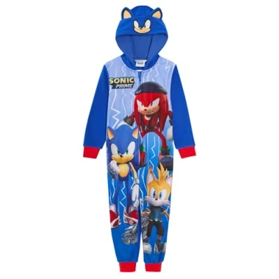 Bild av Sonic The Hedgehog Onesie med huva 9 10 år