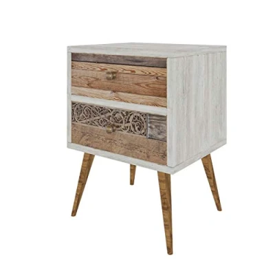Bild av Nattduksbord skandinavisk design Malmö L. 40 x H. 55 cm vit Möbler