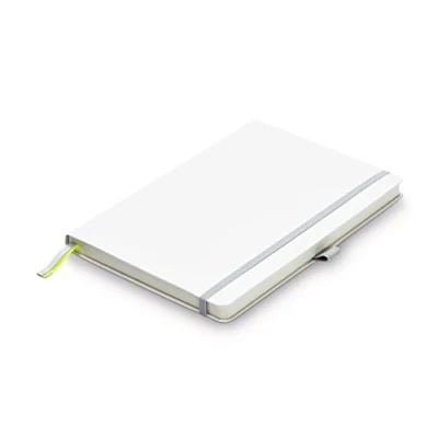 Bild av lamy paper Softcover A5 anteckningsbok 810 format DIN (145 x 210 mm) i vitt med linjering, 192 sidor och elastiskt band vit
