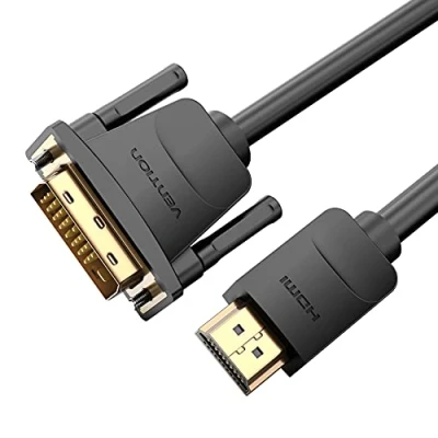 Bild av VENTION HDMI till DVI kabel, dubbelriktad D 24+1 hane höghastighetsadapter 1080P Full HD kompatibel med PC PS4 Raspberry Pi, Xbox bärbar dator Macbook DVD Blu Ray skärm (2m)