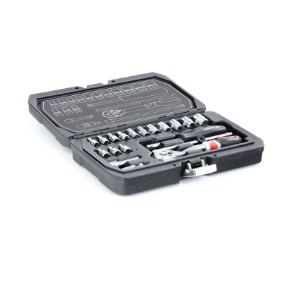 Bild av YATO YT 14491 Jeu de douilles 20 Acier chrome vanadium 1/4