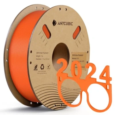 Bild av ANYCUBIC PLA Filament 1,75 mm 1kg, för D Printer, Dimensionsnoggrannhet ±0,02 mm, Hög Hållfasthet, Vibrerande Orange