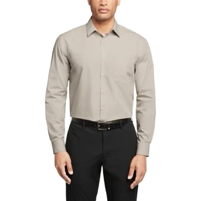 Bild av Van Heusen Poplin Solid Skjorta herr, normal passform, STEN, 14.5&quot; Neck 32&quot; 33&quot; Sleeve