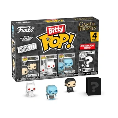 Bild av Funko Bitty Pop! GoT Jon Snow 4pkE en överraskning mystisk minifigur 0,9 tum (2,2 cm) Game Of Thrones samlarobjekt Stapelbar Visningshylla ingår Presentidé TV fans
