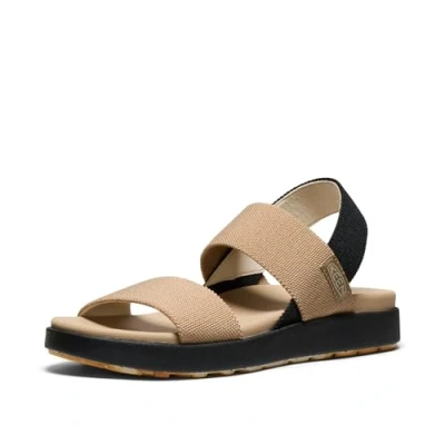 Bild av KEEN kvinnors Elle Backstrap kil sandaler, Cornstalk/svart, 6 UK, Cornstalk svart, 39 EU