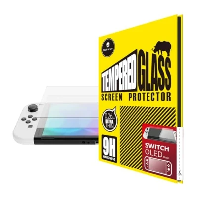 Bild av Skull &amp; Co. Tempered Glass Screen Protector for Nintendo Switch OLED (2 PACK)