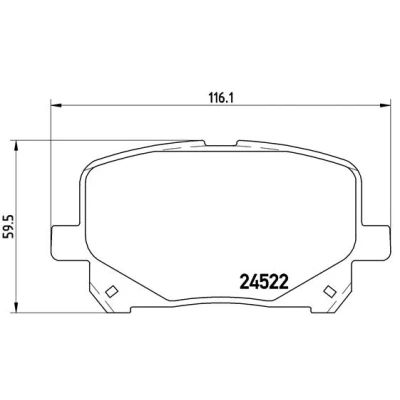 Bild av BREMBO P 83 100 Jeu de plaquettes frein contact signal d&#039;usure exclu sans accessoires TOYOTA: Previa / Estima II