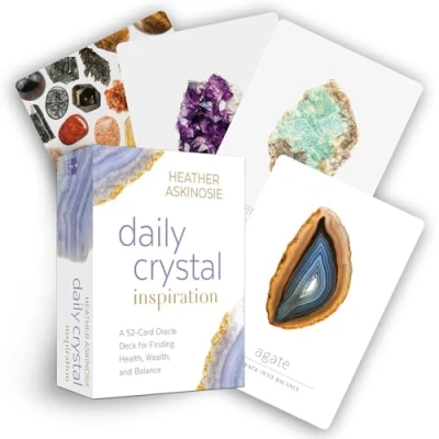 Bild av Daily Crystal Inspiration: A 52 Card Oracle Deck for Finding Health, Wealth, and Balance