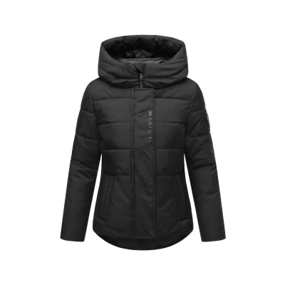 Bild av MARIKOO Damvinterjacka (XS 3XL) quiltad jacka, öglor på insidan, låg egen vikt, varm jacka kvinnor N019, svart, M