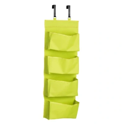 Bild av Premier Housewares 1901116 4 nivåer över dörr hängande arrangör limegrön H 90 x B 20 D 34 cm