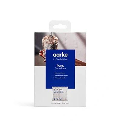 Bild av Aarke 3 Pack Pure Filter Refillpåsar Reducerar Klor, Tungmetaller och Kalk Filtrerar upp till 3x120 liter vatten