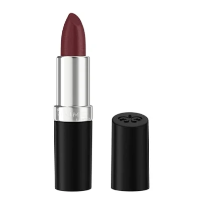 Bild av Rimmel Hållbar finish läppstift 380 plommon kudde, krämig satinfinish, långvarig 8 HR kläder, bekväm formel, rikt pigment