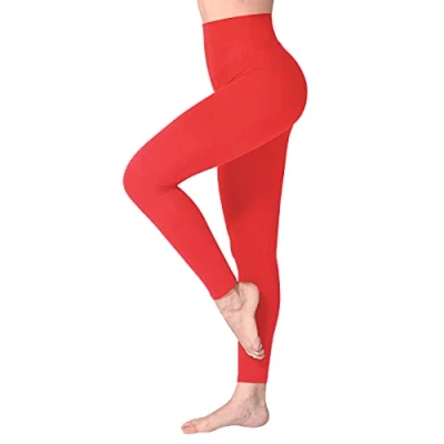 Bild av SINOPHANT Hög midja Leggings för kvinnor, Smörig Mjuk Elastisk Ogenomskinlig Tummy Control Leggings, Plus Size Workout Gym Yoga Stretchiga Byxor
