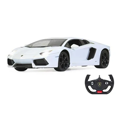 Bild av JAMARA 404316 Lamborghini Aventador 1:14 2,4 GHz officiellt licensierad upp till 1 timme. Restid vid 11 km/h LED, perfekt återbildade detaljer, detaljerad interiör, högkvalitativt utförande, vit