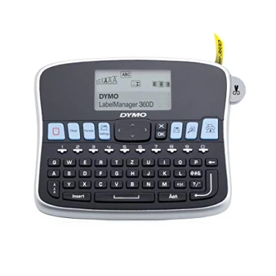 Bild av DYMO LabelManager 360D professionell märkningsenhet etiketterare med QWERTZ tangentbord enkel textredigering för D1 etiketter i 6, 9, 12, 19 mm bredd