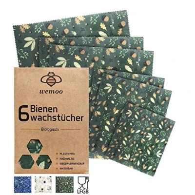 Bild av Wemoo Pads Bivaxdukar för mat I återanvändbara vaxdukar Beeswax Wrap bivaxduk återanvändbar plastfria produkter vaxduk vaxpapper zero Wast