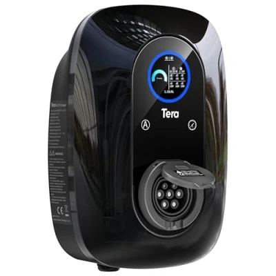 Bild av Tera EV Oplader met reservering, 16 A, typ 2, 11 kW, thuislaadstation, 400 V, vägglåda, CE certificeerd, handmativ strömreglering, laadtijdplanning av alla EV&#039;s en PHEV&#039;s, Model W03, twart