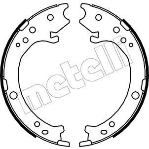 Bild av Bromsbackar, sats, parkeringsbroms METELLI 53 0161