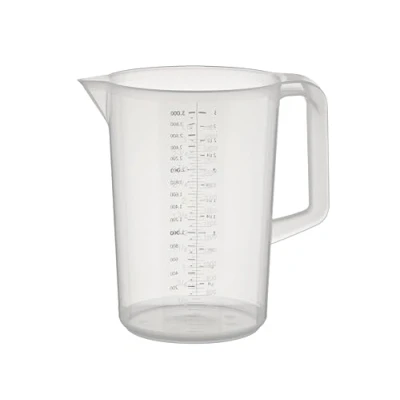 Bild av APS mätkanna 3 liter, Ø 17,5 x H: 23,5 cm, plastkanna med präglad gradering på utsidan, stängt handtag, 1 och ml diskmaskinssäker.