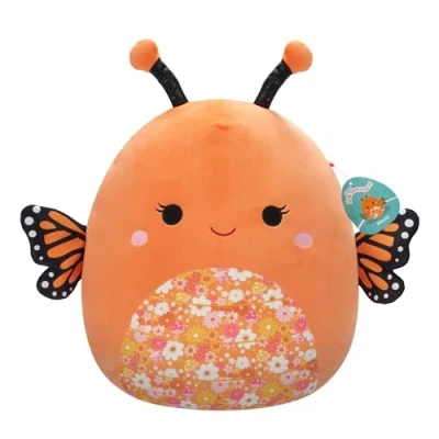 Bild av Squishmallows SQCR05473 40 cm (16 tums) monarkfjärilen med en blommig mage, flerfärgad