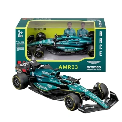Bild av Formula 1 Aston Martin F1 Team AMR23 L. STROLL N. 18 säsong 2023 Skala 1:43 12 cm BBurago 38090