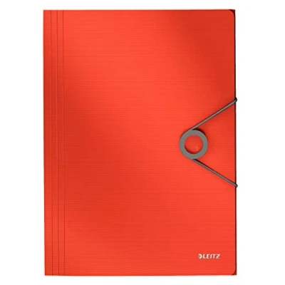 Bild av Leitz Solid Snoddmapp, 3 Klaffar, A4, Upp Till 150 Ark, Polypropen, Ljusröd, 45631020