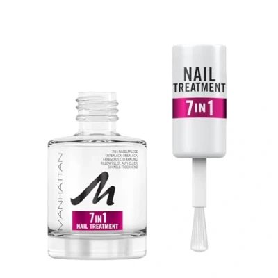 Bild av Manhattan Nail Treatment 7 i 1 Multi Benefit, transparent nagelvård för starka, långa och lätta naglar, 12 ml
