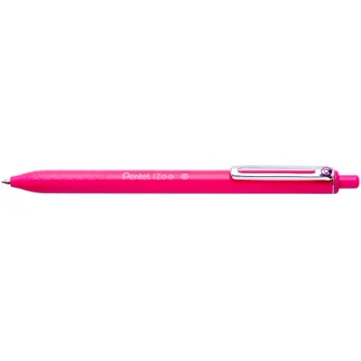 Bild av Pentel BX470 P kulspetspenna IZee, tryckmekanik, metallklämma, 0, 5 mm linjetjocklek, 12 stycken, rosa