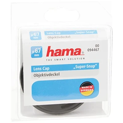 Bild av Hama 94467 Linsskydd för 67 mm lins, ytspännmekanism, Super Snap, svart