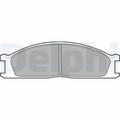 Bild av DELPHI LP726 Jeu de plaquettes frein non préparé pour indicateur d&#039;usure sans tôle anti bruit accessoires NISSAN: Pick Up, Navara up