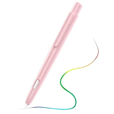 Bild av MoKo Holder Case Compatible with Apple Pencil 2nd Generation, Retractable Protective Cover Sturdy Clip, Hard PC Case, Support Double Tap,Light Pink