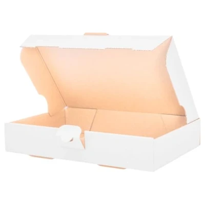 Bild av verpacking 100 lådor för maxibrev, försändelsekartonger, vikbar låda, 240 x 160 45 mm, vit, MB 3