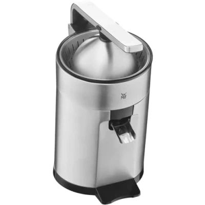 Bild av WMF Profi Plus elektrisk apelsinpress, spak citronpress, rostfritt stål, limepress, citruspress, apelsinpress med frukthållare, 160 watt, droppstopp, matt stål