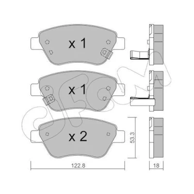 Bild av CIFAM Bromsbeläggssats, skivbroms 822 321 4 OPEL [ADAM]; VAUXHALL [ADAM]