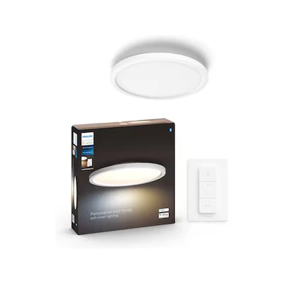 Bild av Philips Hue Aurelle vit rund (inkluderar en Dimmer Switch): takplafond panel, White Ambiance, Zigbee &amp; BT, röststyrning via Amazon Alexa, Google Home, Siri