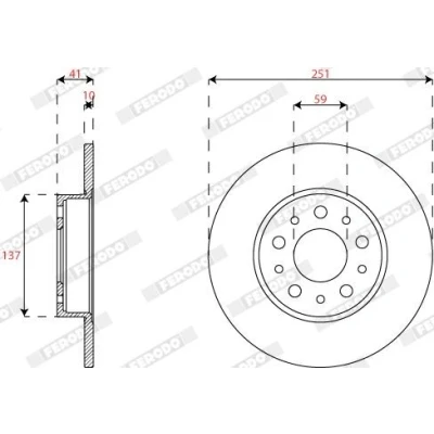 Bild av Bromsskiva FERODO DDF2777C
