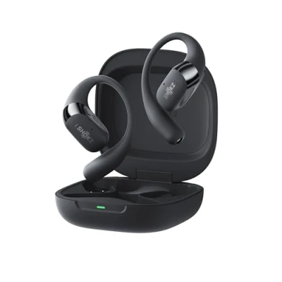 Bild av Shokz NEW OpenFit 2+ Öppna Öronshörlurar med Dolby Audio, Bekväma In Ear hörlurar Mjuka Öronkrokar, 48 Timmars Speltid, IP55 Vattentålig, USB C Snabbladdning, Trådlös Laddning, Förvaringsväska