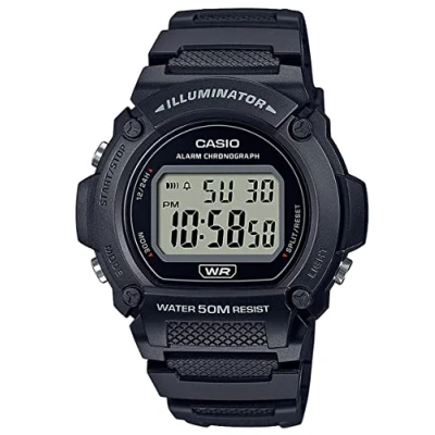 Bild av Casio Unisex vuxna digital kvartsklocka med plastrem W 219H 1AVEF, Svart, remsa