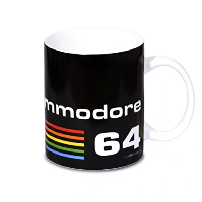 Bild av Logoshirt® Nerd I Commodore 64 C64 logotyp porslinskopp, kaffekopp, 300 ml diskmaskins och mikrovågsugnssäker färgad presentförpackning licenserad originaldesign