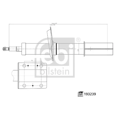Bild av FEBI BILSTEIN 193239 Stötdämpare framaxel vänster, höger Olja 692mm 498mm fjäderben övre stift, undre klämma FIAT: Ducato II Flak/Chassi