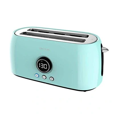 Bild av Cecotec Tostadora digital ClassicToast 8000 Blue Double. 2 extra breda och långa slitsar, 3 förinställda funktioner