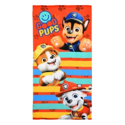 Bild av Paw Patrol strandhandduk polyester mikrofiber babyhandduk 240 gsm storlek 70 x 140 cm strand pool