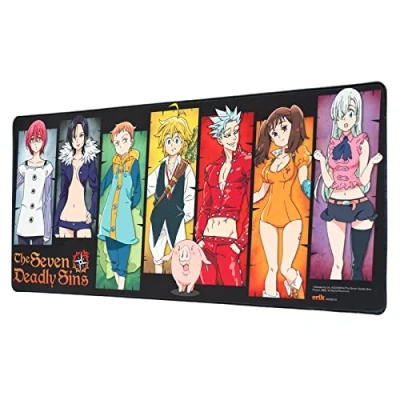 Bild av Grupo Erik Seven Deadly Sins XXL Mouse Mat Desk Pad 31.5&quot; x 13.78&quot; Non Slip Rubber Base Pad, Gaming Keyboard Manga