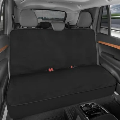 Bild av BDK motor trend AquaShield bilstolsskydd för baksätet, vattentät, neopren, vadderad, svart, perfekt barn, hundar, universell design bil, lastbil, skåpbil, SUV